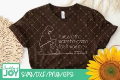 Woman at the well svg, Bible verse png, Continuous line art Product Image 3