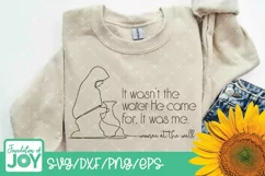 Woman at the well svg, Bible verse png, Continuous line art Product Image 4