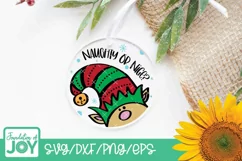 Naughty or nice svg, Elf svg, Christmas Door Sign svg Product Image 2