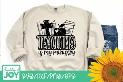 Teaching is my ministry svg, Christian Teacher PNG Product Image 5