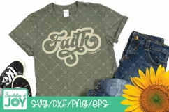 Faith Hope and Love svg, Retro svg,Vintage Christian svg Product Image 4