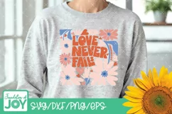 Love never fails svg, Christian Valentines Day png Product Image 6