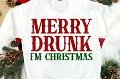 Merry Drunk I'm Christmas SVG, Adult Christmas SVG Product Image 1