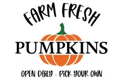 Farmhouse Pumpkin Patch SVG | Farm Fresh Pumpkins SVG Product Image 3