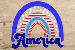 Fourth of July Rainbow SVG |Patriotic Rainbow SVG Product Image 5