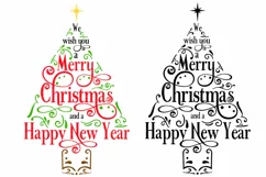 Merry Christmas and a Happy New Year SVG | Christmas SVG Product Image 2