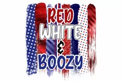 Red White & Boozy PNG | 4th of July Sublimation Product Image 2