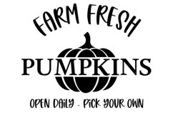 Farmhouse Pumpkin Patch SVG | Farm Fresh Pumpkins SVG Product Image 2