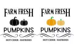 Farm Fresh Pumpkins SVG | Farmhouse Sign SVG Product Image 2