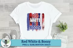 Red White & Boozy PNG | 4th of July Sublimation Product Image 1