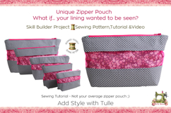 Unique Lace Zipper Sewing Pattern Easy Beginner PDF &amp; Video Product Image 1