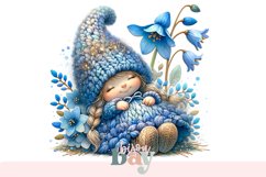 Bluebell Fairy Gnome Clipart PNG, Cute Garden Sprite Product Image 1