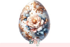 Easter Egg Clipart, Floral Design Product Image 1