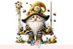 Bee Themed Gnome Clipart Illustration Product Image 1