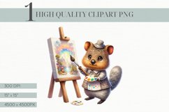 Quokka Artist Clipart, Cute Animal Painting Product Image 1