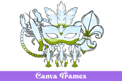 Mardi Gras Canva Frames Bundle Product Image 1