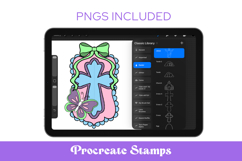 Christian Easter Bunny Procreate Stamps Product Image 1