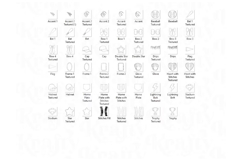 Preppy Baseball Softball Procreate Stamps Product Image 2