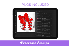 Preppy Baseball Softball Procreate Stamps Product Image 1