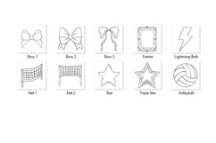 Preppy Volleyball Procreate Stamps Product Image 2