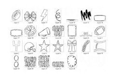 Preppy Football Procreate Stamps Product Image 2