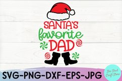 Santa&#039;s Favorite Dad SVG, Dad Christmas SVG Cut File Product Image 2