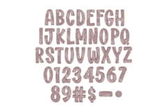 Valentine&#039;s Day Alphabet PNG Bundle, Faux Yarn Clipart Product Image 7