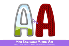 Faux Embroidery Alpha Set Product Image 1