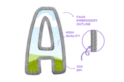 Faux Embroidery Alpha Set Product Image 4