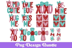 Faux Yarn Valentine&#039;s Day PNG Bundle Product Image 1