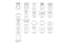 Preppy Bow Procreate Stamps Product Image 2