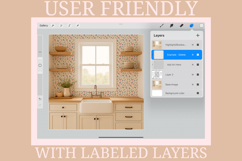 Kitchen Wallpaper Mockup | Surface Pattern Mockup Product Image 3