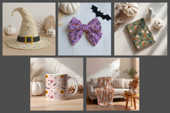 Minimalist Halloween Surface Pattern Mockup Bundle Product Image 5