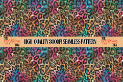 Colorful Leopard Seamless Pattern, Cute Leopard Pattern Product Image 1