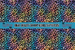 Leopard Seamless Pattern, Colorful Leopard Pattern Product Image 1
