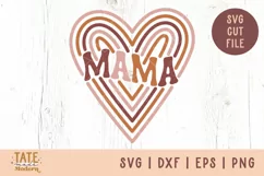 Retro MAMA SVG cut file - Retro mom life svg, mama vibes svg Product Image 1