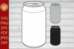 Aluminum Can - eps, jpg, dxf, svg, pdf, png files Product Image 1