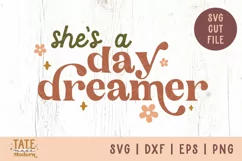 She's a day dreamer SVG cut file - boho girl shirt svg Product Image 1