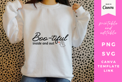 “Boo-tiful Inside and Out Ghost with Flower Bouquet SVG Product Image 4