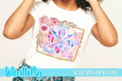 Floral Mama Sublimation Water Color Print Mom Life PNG Mama Product Image 1