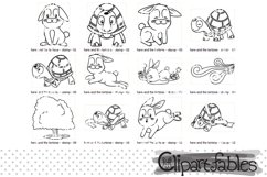HARE and TORTOISE clipart for kids, La Fontaine&#039;s Fable Product Image 2