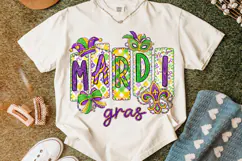 Mardi Gras PNG Sublimation, Fleur De Lis PNG, King Cake PNG Product Image 1