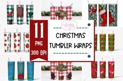 BUNDLE Christmas tumbler wrap for sublimation, 11 PNG Product Image 13