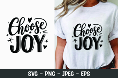 Choose joy SVG t-shirt design | motivational quote svg Product Image 1