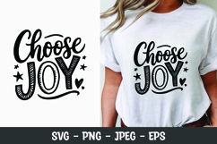 Choose joy SVG t-shirt design | motivational quote svg Product Image 1