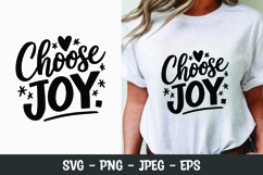 Choose joy SVG t-shirt design | motivational quote svg Product Image 1