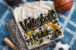 Volleyball PNG Sublimation, Volleyball Mom PNG, Game Day PNG Product Image 1