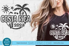 Infuse Costa Rica charm into your wardrobe using this Cricut and Silhouette compatible SVG. Craft custom shirts and totes effortlessly.