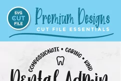 Get crafty with this customizable Dental Admin SVG. Design personalized shirts and tote bags as thoughtful gifts for coworkers and friends. Compatible with Cricut and Silhouette cutting machines.