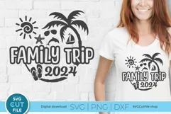 Infuse Family Trip 2024 charm into your wardrobe using this Cricut and Silhouette compatible SVG. Craft custom shirts and totes effortlessly.